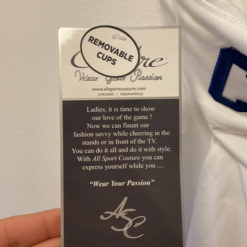 NWT New NFL Indianapolis Colts Women's White Halter Top Sz L - Picture 5 of 8